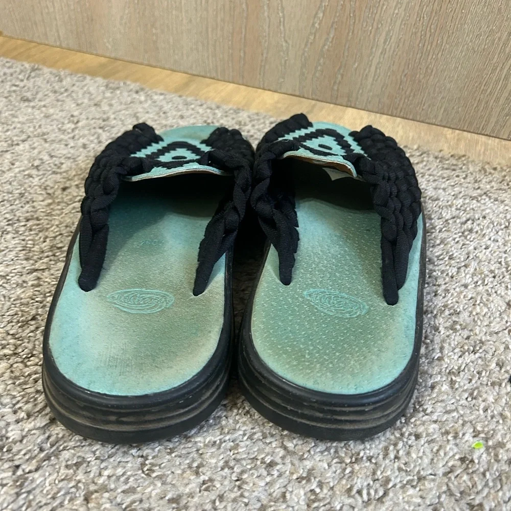 Chubasco Sandals Turquoise Unisex Aztec Summer Beach Black Outdoor Size 10 Men's